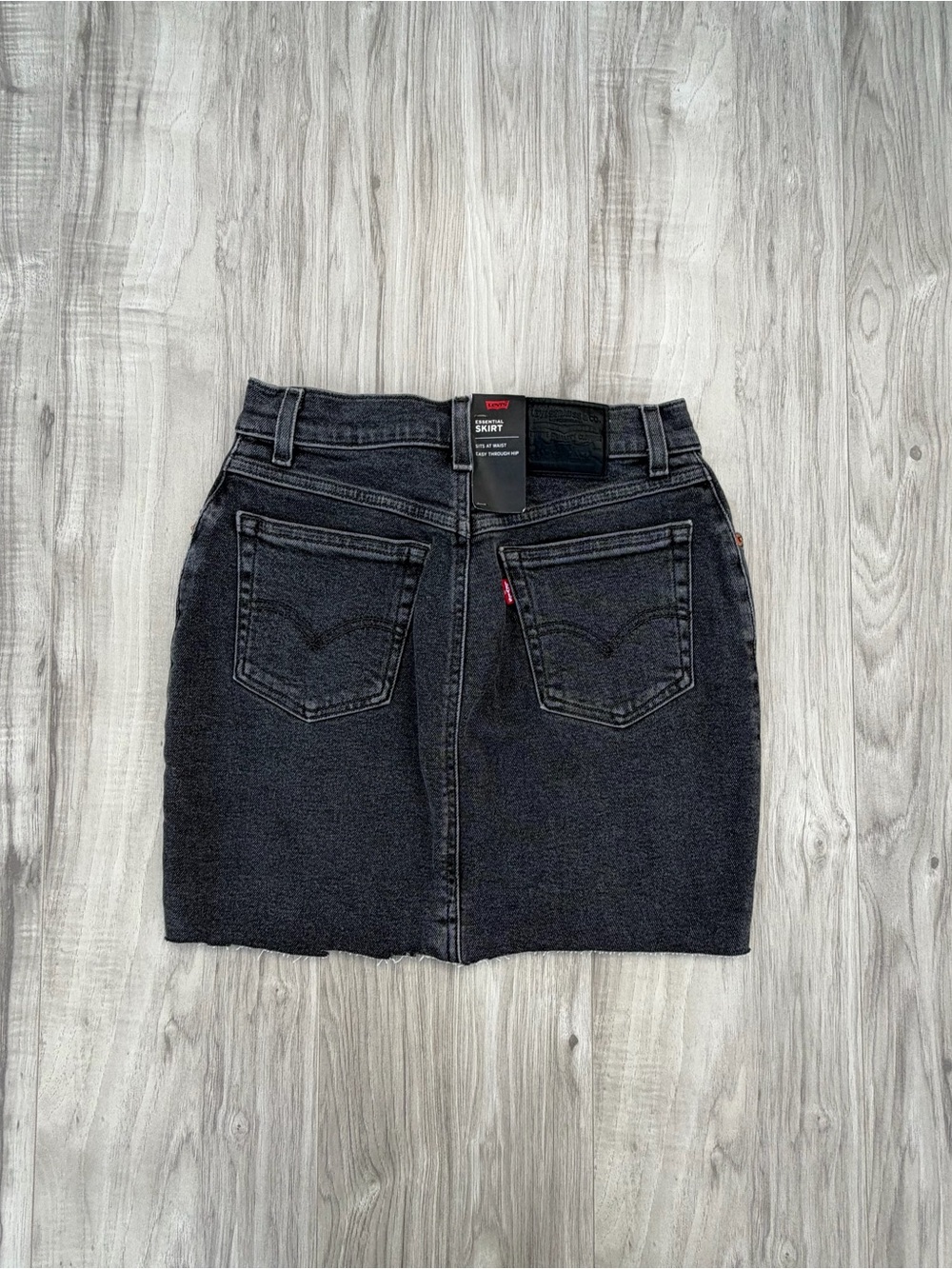 Levi’s black denim mini skirt
